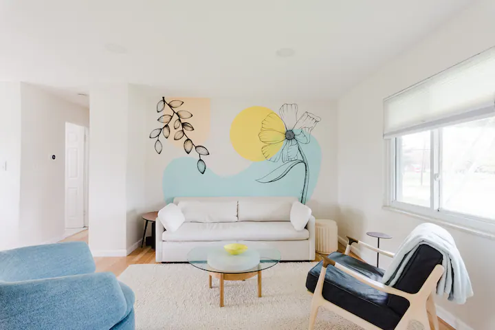 Cheerful Bedroom in a Cozy Home